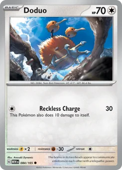 Doduo Pokemon card from 151, card number 84