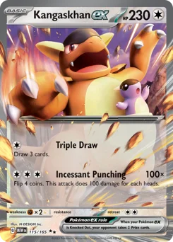 Kangaskhan ex Pokemon card from 151, card number 115
