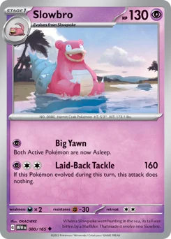 Slowbro Pokemon card from 151, card number 80