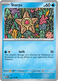 Staryu Pokemon card from 151, card number 120