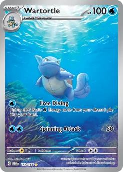 Wartortle Pokemon card from 151, card number 171