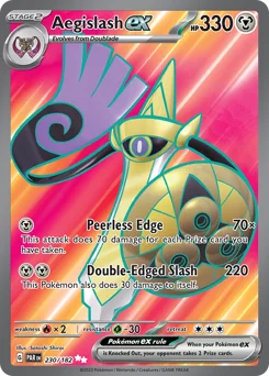 Aegislash ex Pokemon card from Paradox Rift, card number 230