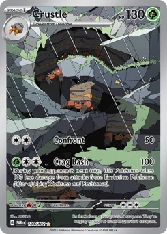 Crustle Pokemon card from Paradox Rift, card number 183