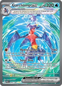 Garchomp ex Pokemon card from Paradox Rift, card number 245