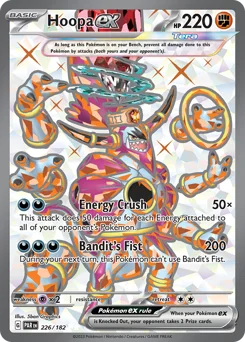 Hoopa ex Pokemon card from Paradox Rift, card number 226