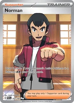 Norman Pokemon card from Paradox Rift, card number 237