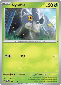 Nymble Pokemon card from Paradox Rift, card number 14