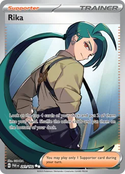 Rika Pokemon card from Paradox Rift, card number 241
