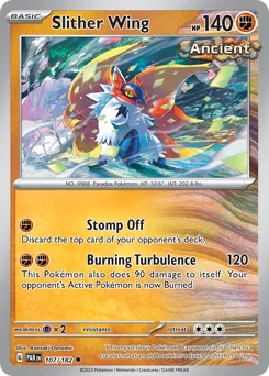 Slither Wing Pokemon card from Paradox Rift, card number 107