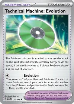 Technical Machine: Evolution Pokemon card from Paradox Rift, card number 178