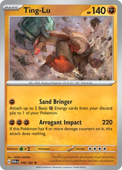 Ting-Lu Pokemon card from Paradox Rift, card number 109