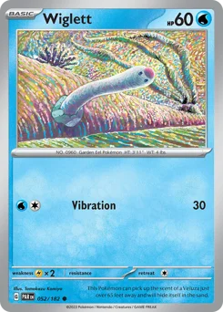 Wiglett Pokemon card from Paradox Rift, card number 52