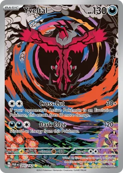 Yveltal Pokemon card from Paradox Rift, card number 205