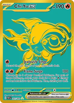 Chi-Yu ex Pokemon card from Paldean Fates, card number 241
