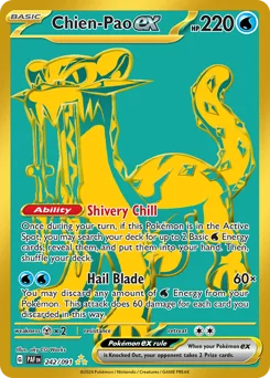 Chien-Pao ex Pokemon card from Paldean Fates, card number 242