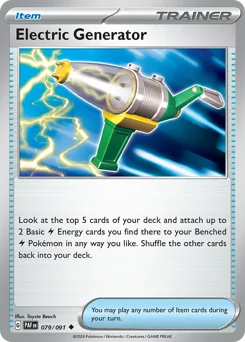 Electric Generator Pokemon card from Paldean Fates, card number 79