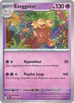 Exeggutor Pokemon card from Paldean Fates, card number 24
