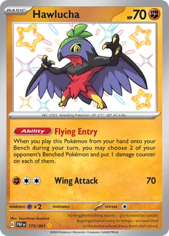 Hawlucha Pokemon card from Paldean Fates, card number 175