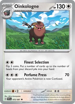 Oinkologne Pokemon card from Paldean Fates, card number 72