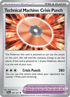 Technical Machine: Crisis Punch Pokemon card from Paldean Fates, card number 90