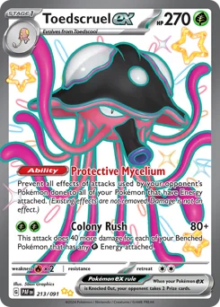 Toedscruel ex Pokemon card from Paldean Fates, card number 213