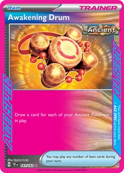 Awakening Drum Pokemon card from Temporal Forces, card number 141