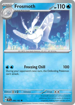Frosmoth Pokemon card from Temporal Forces, card number 46