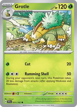 Grotle Pokemon card from Temporal Forces, card number 11