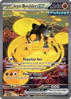 Iron Boulder ex Pokemon card from Temporal Forces, card number 207