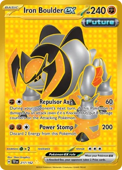 Iron Boulder ex Pokemon card from Temporal Forces, card number 217