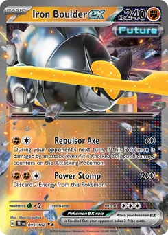 Iron Boulder ex Pokemon card from Temporal Forces, card number 99