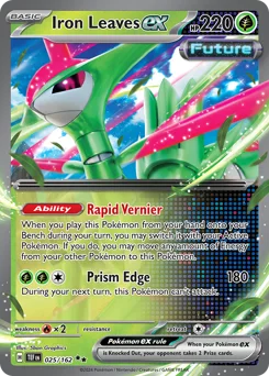 Iron Leaves ex Pokemon card from Temporal Forces, card number 25