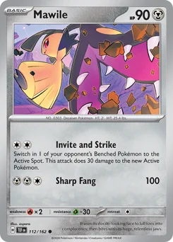 Mawile Pokemon card from Temporal Forces, card number 112