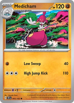 Medicham Pokemon card from Temporal Forces, card number 83