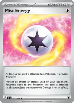 Mist Energy Pokemon card from Temporal Forces, card number 161