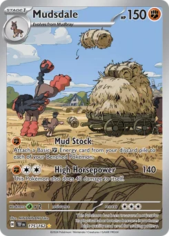 Mudsdale Pokemon card from Temporal Forces, card number 175