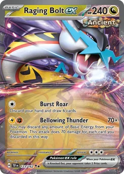 Raging Bolt ex Pokemon card from Temporal Forces, card number 123