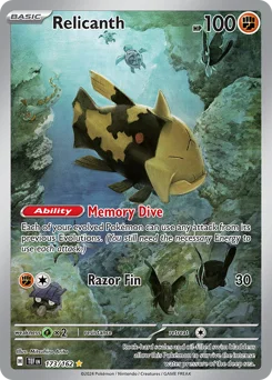 Relicanth Pokemon card from Temporal Forces, card number 173