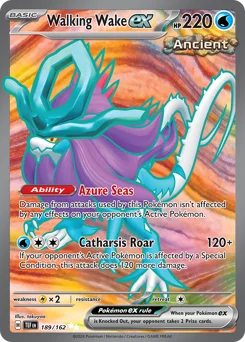 Walking Wake ex Pokemon card from Temporal Forces, card number 189
