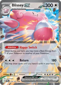 Blissey ex Pokemon card from Twilight Masquerade, card number 134