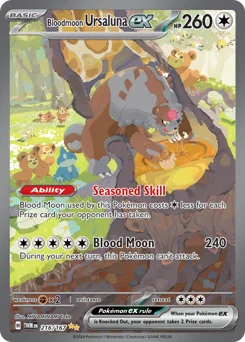 Bloodmoon Ursaluna ex Pokemon card from Twilight Masquerade, card number 216