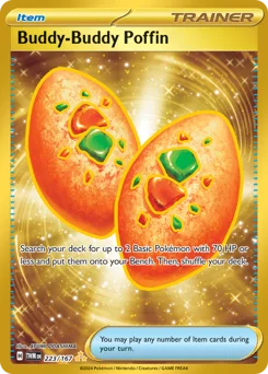 Buddy-Buddy Poffin Pokemon card from Twilight Masquerade, card number 223