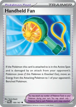 Handheld Fan Pokemon card from Twilight Masquerade, card number 150