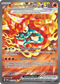 Hearthflame Mask Ogerpon ex Pokemon card from Twilight Masquerade, card number 212