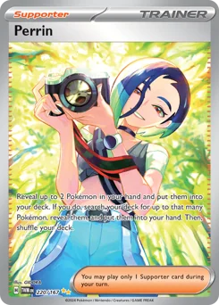 Perrin Pokemon card from Twilight Masquerade, card number 220