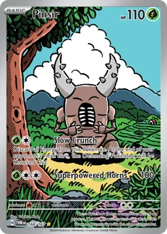 Pinsir Pokemon card from Twilight Masquerade, card number 168