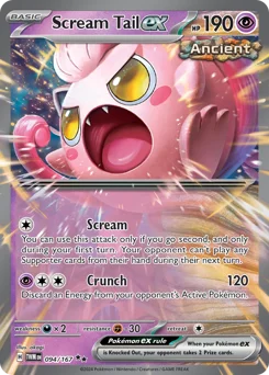 Scream Tail ex Pokemon card from Twilight Masquerade, card number 94