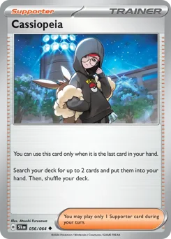 Cassiopeia Pokemon card from Shrouded Fable, card number 56