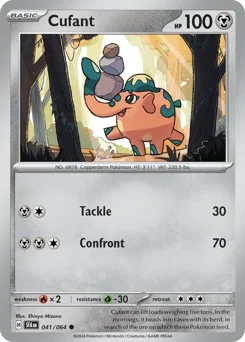 Cufant Pokemon card from Shrouded Fable, card number 41