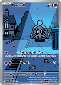 Duskull Pokemon card from Shrouded Fable, card number 68